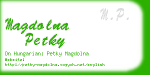 magdolna petky business card